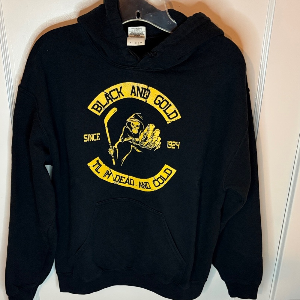 Black and Gold Bruins Hockey Men's Hoodie